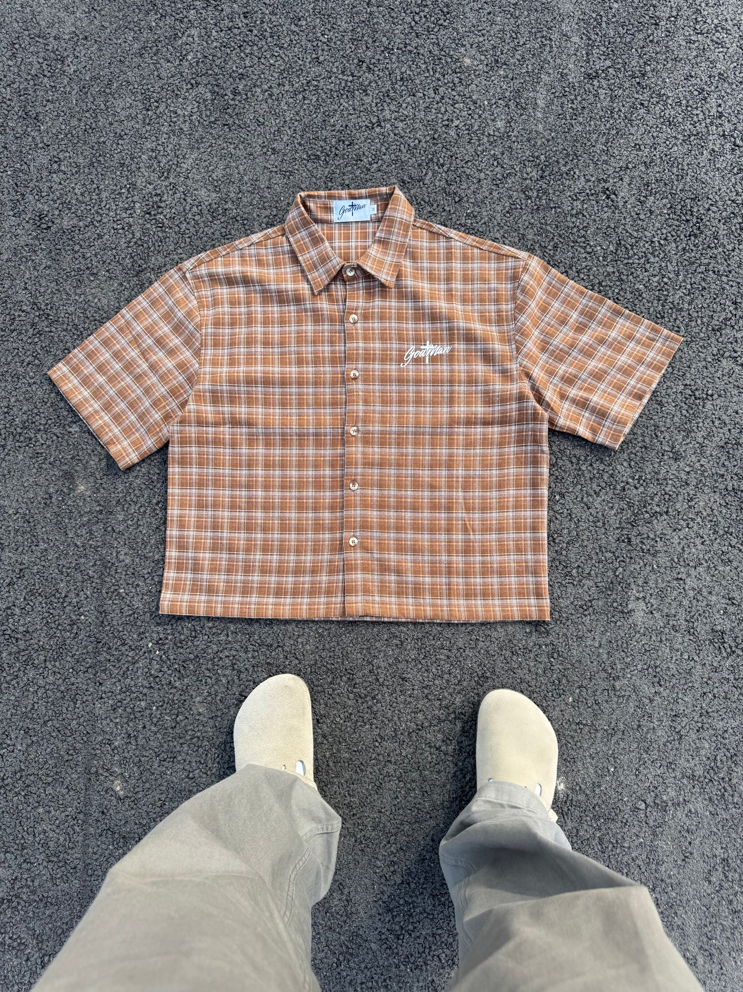 GODTHROUGHMAN SHORT-SLEEVE PLAID SHIRT