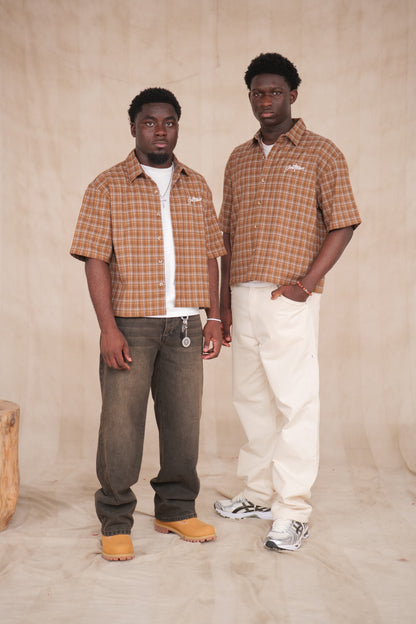 GODTHROUGHMAN SHORT-SLEEVE PLAID SHIRT